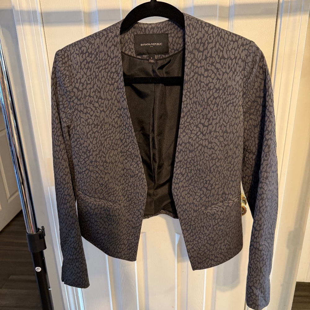 Banana Republic Leopard Blazer
